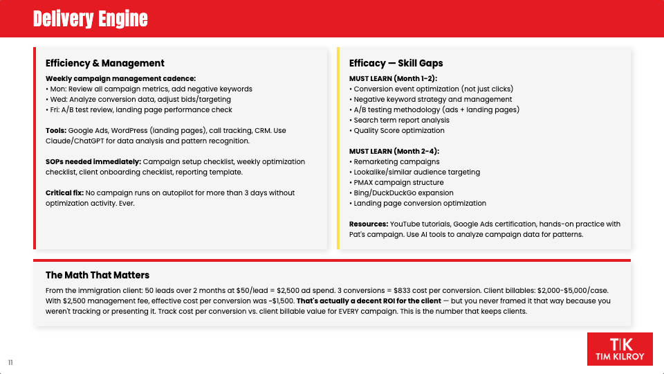 Delivery engine: efficiency, skill gaps, the math that matters